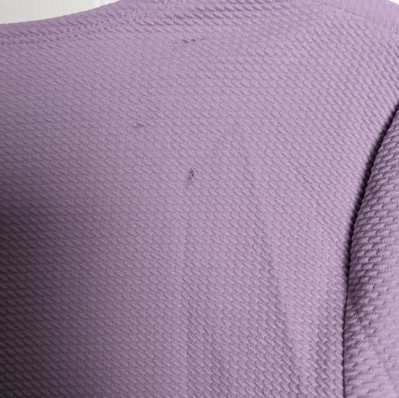 Lavender Purple Tie Up Crop Top with Long Sleeves - Picture 5 of 5